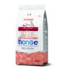 מונג' אוכל לכלב בוגר מגזע קטן  סלמון ואורז - monge mini adult salmon and rice